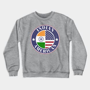 Proud Indian-American Badge - India Flag Crewneck Sweatshirt